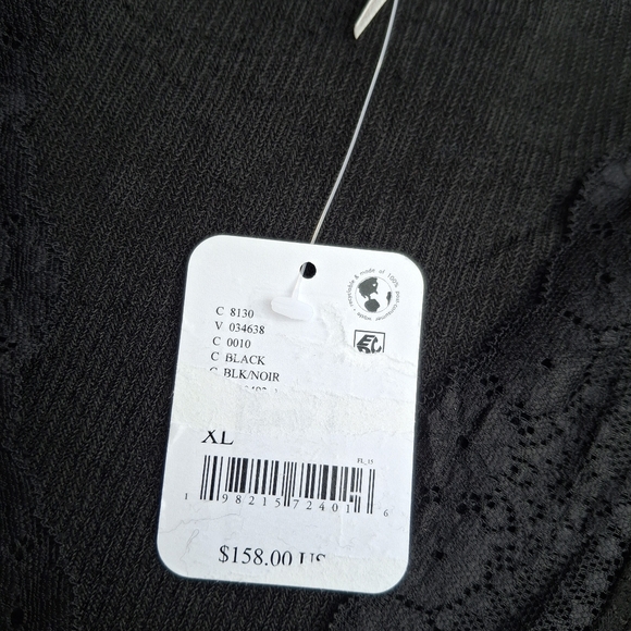 Free People All Yours Mini Black Dress-XL - Picture 5 of 15